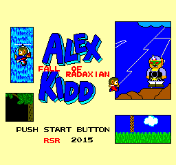 Alex Kidd - Fall of Radaxian Title Screen